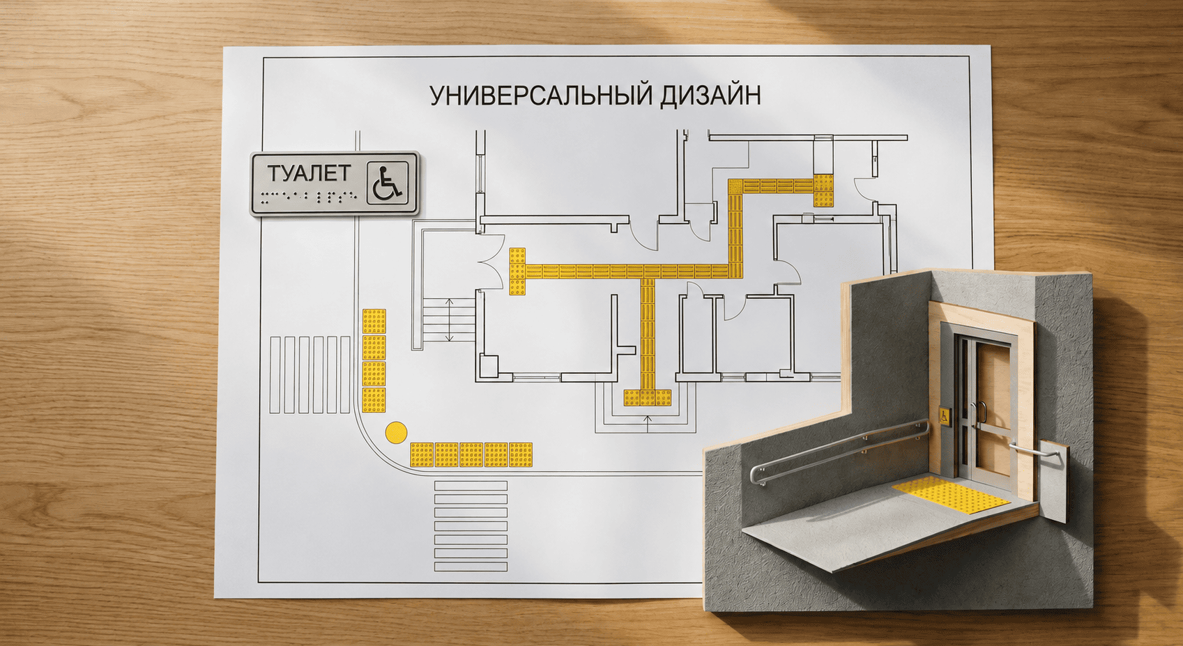 План внедрения тактильных элементов в здании
