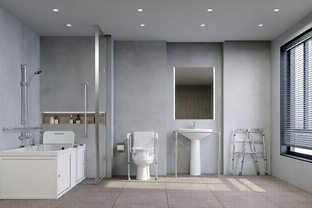 Безбарьерный санузел для инвалидов и пожилых