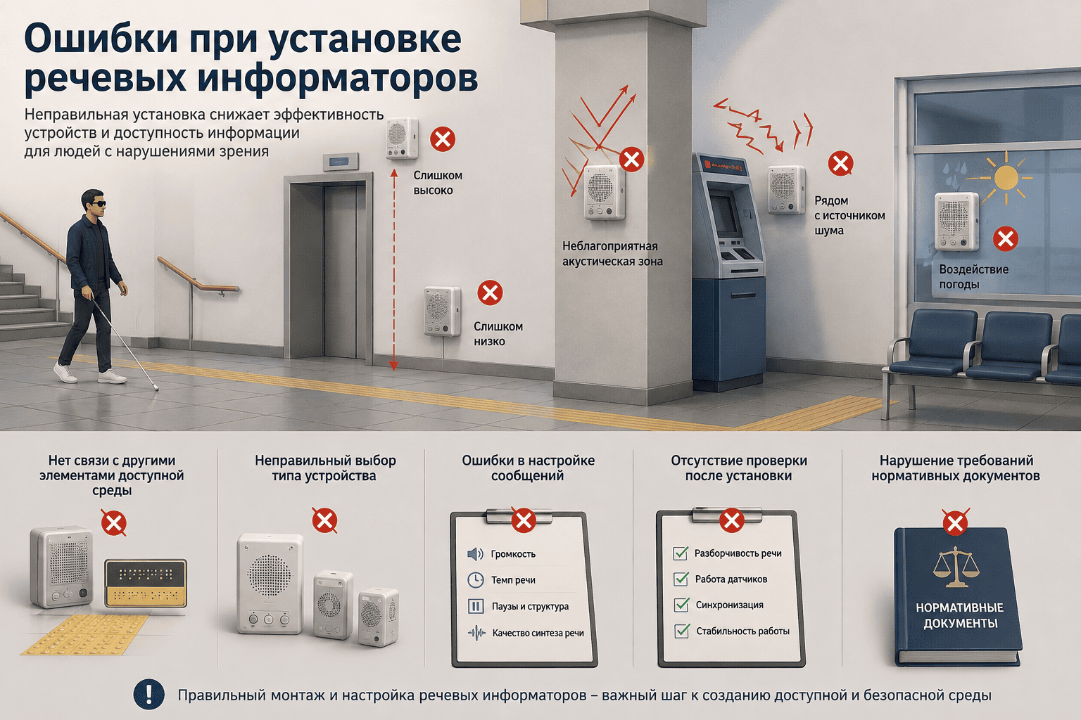 Ошибки при установке речевых информаторов